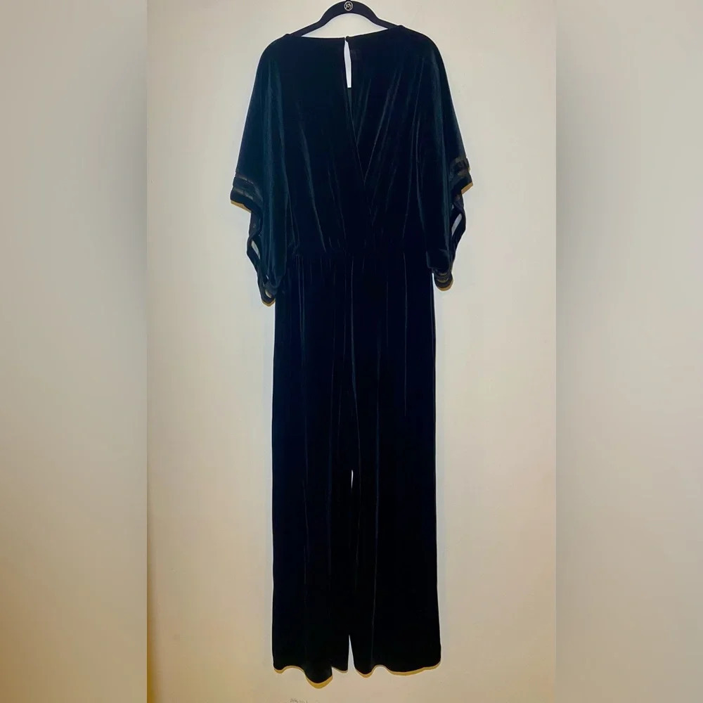 Black Velvet Jumpsuit - Picture 3 of 4